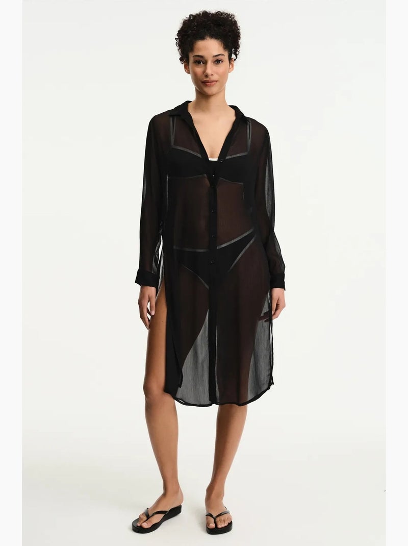Abbie chemise penti Noir - Kiabi