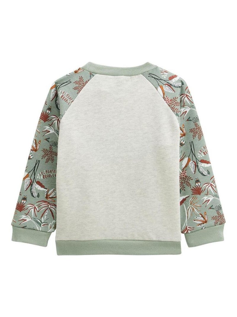 Abou fleece sweatshirt voor kinderen Kaki - Kiabi
