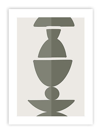 Abstracte poster van geprint papier zonder lijst