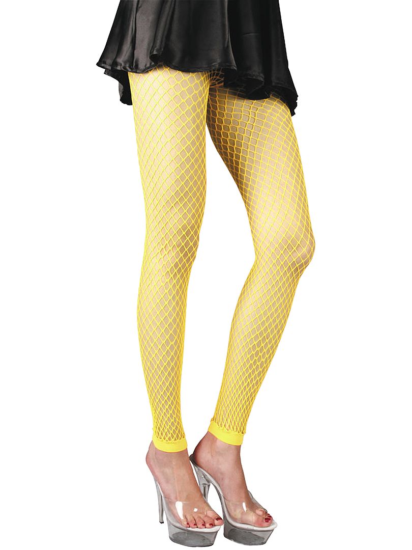 Accessoire paire de legging résille fluo - jaune fluo - Kiabi - 4.00€