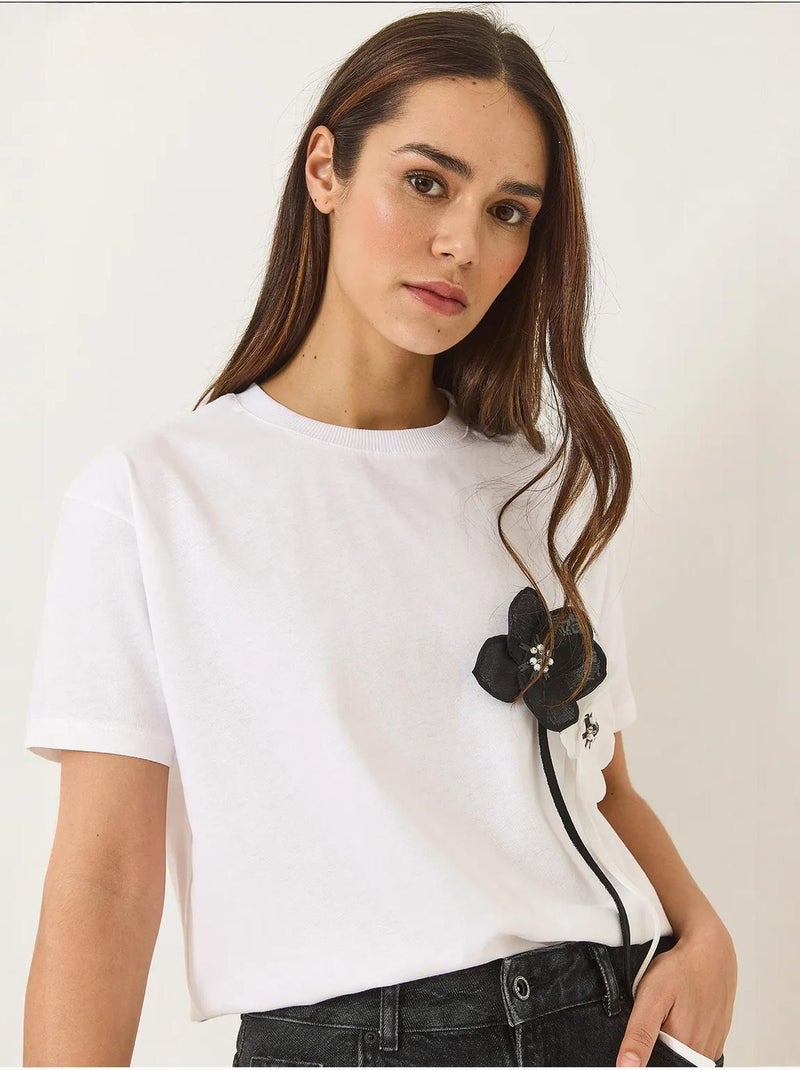 Accessory t-shirt met korte mouwen van katoen lucci Wit - Kiabi