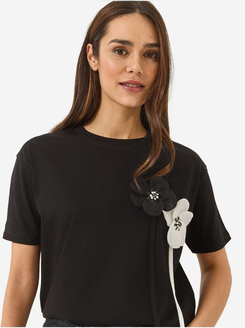 Accessory t-shirt met korte mouwen van katoen lucci Zwart - Kiabi