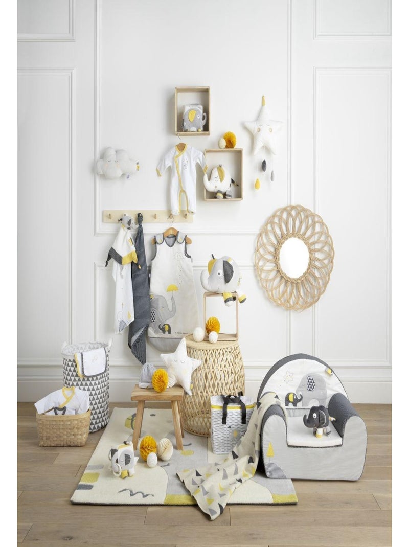 Activiteitenblok voor baby's van grijs fluweel Grijs - Kiabi