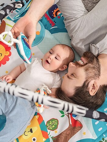 Activiteitenmat voor baby’s LIONELO Inga 2-in-1 – Box – Wasbaar – Interactief speelgoed