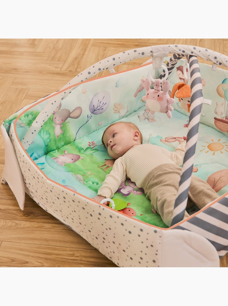Activiteitenmat voor baby’s LIONELO Anika 2-in-1 – Box – Wasbaar – Interactief speelgoed Wit Multikleur - Kiabi