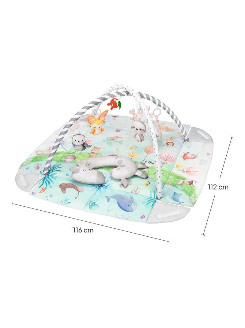 Activiteitenmat voor baby’s LIONELO Anika 2-in-1 – Box – Wasbaar – Interactief speelgoed Wit Multikleur - Kiabi