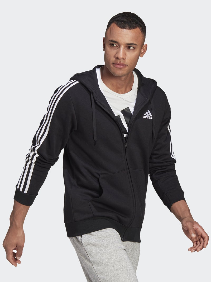 Adidas-hoodie met rits ZWART - Kiabi