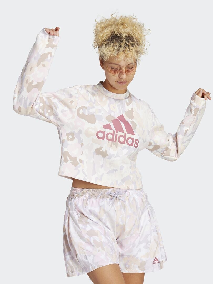 Adidas-sweater met ronde hals WIT - Kiabi
