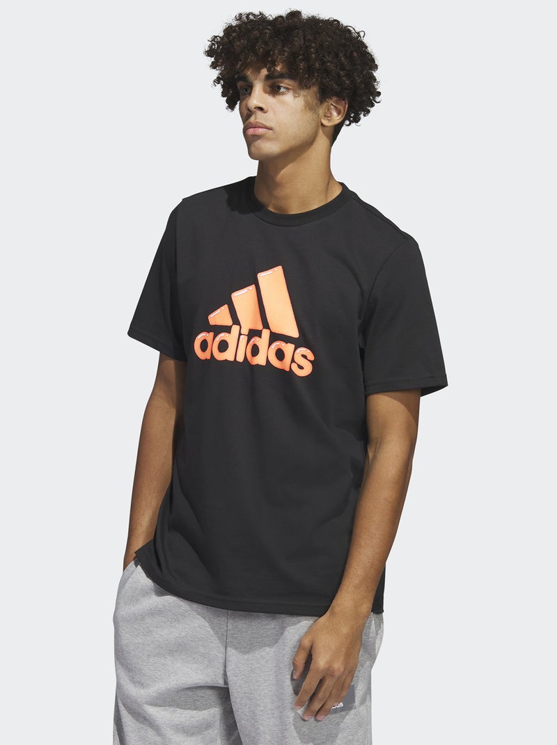 Adidas-T-shirt met ronde hals ZWART - Kiabi