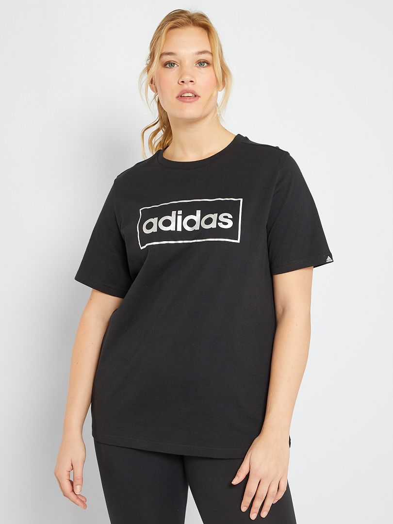 Adidas-T-shirt van jersey ZWART - Kiabi