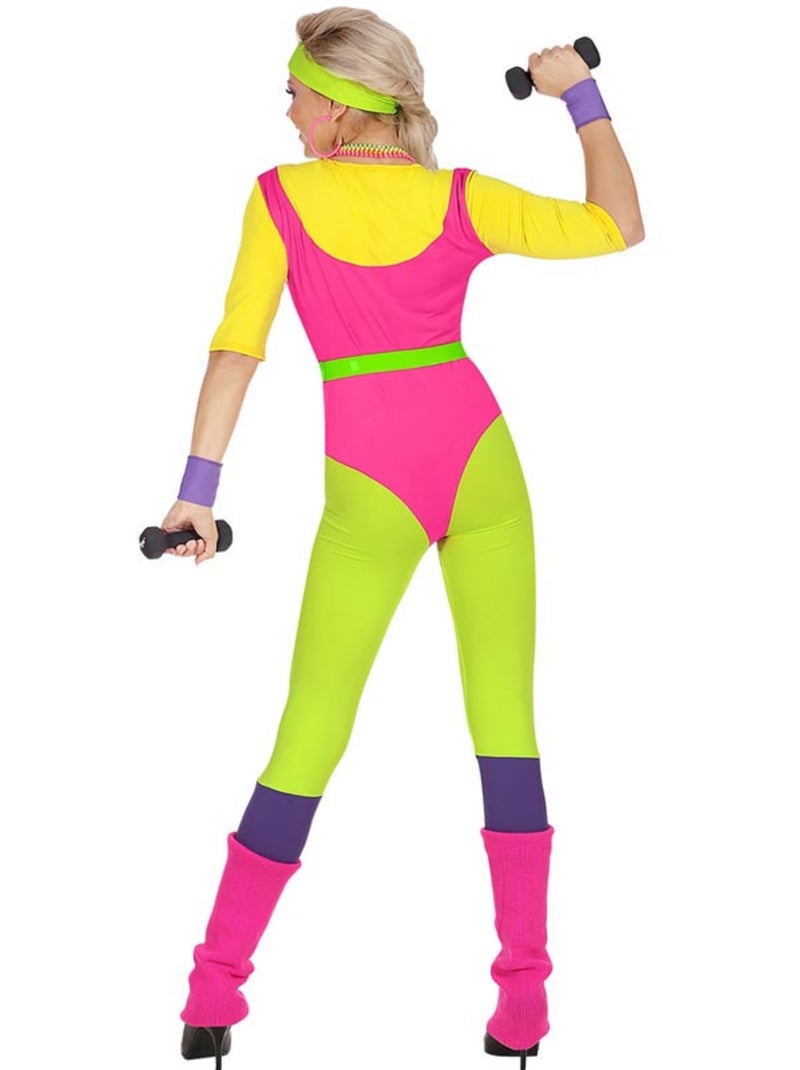 Aerobicsinstructeurkostuum uit de jaren 80 Multicolor - Kiabi