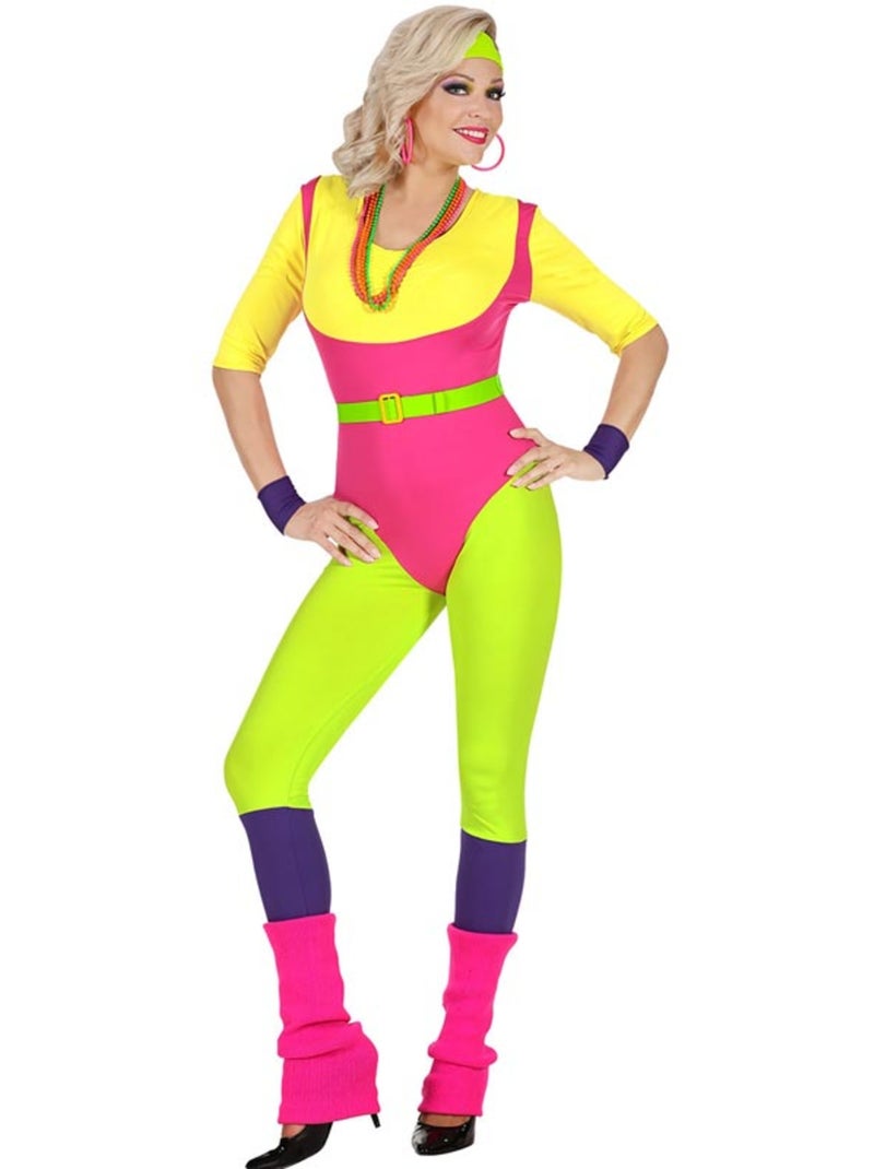 Aerobicsinstructeurkostuum uit de jaren 80 Multicolor - Kiabi
