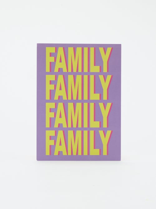 Affiche 'Family' 13 x 18 cm - Kiabi Home - Kiabi