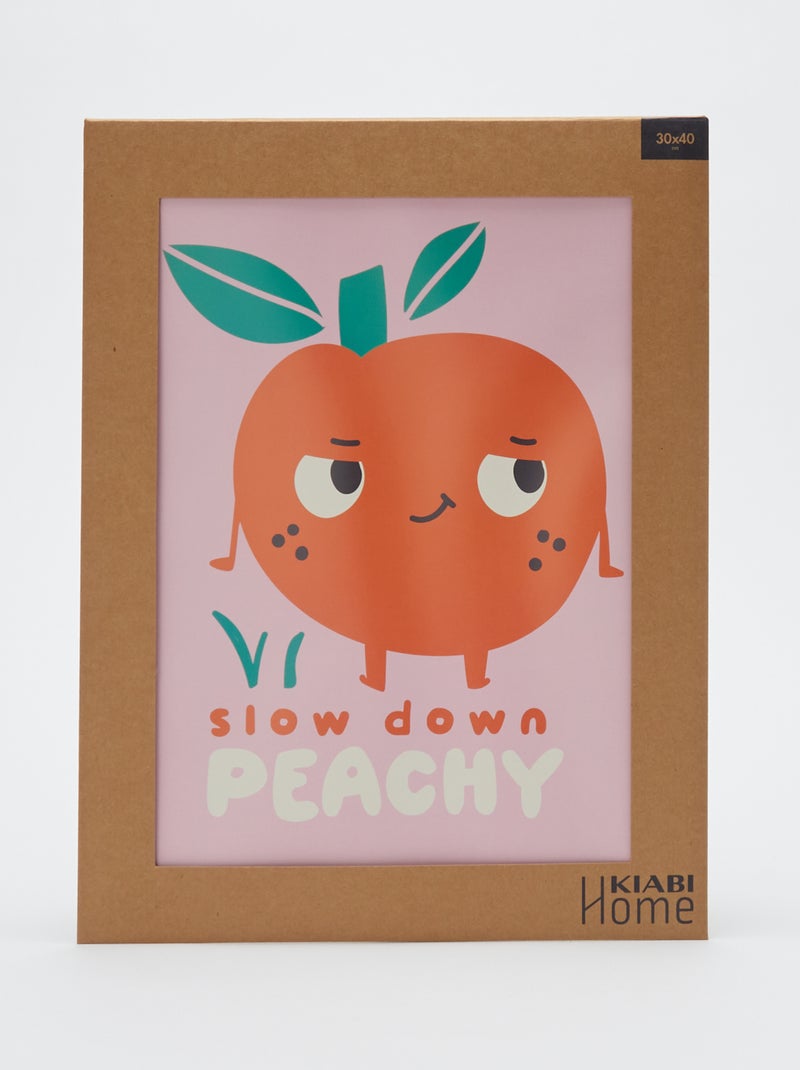 Affiche imprimé 30 x 40 cm - Kiabi Home Orange - Kiabi