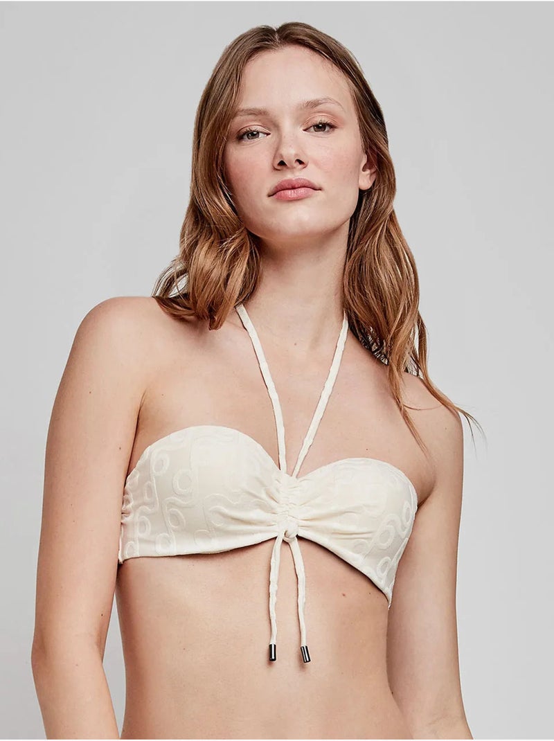 Afneembare bandeau bikini top Beige - Kiabi