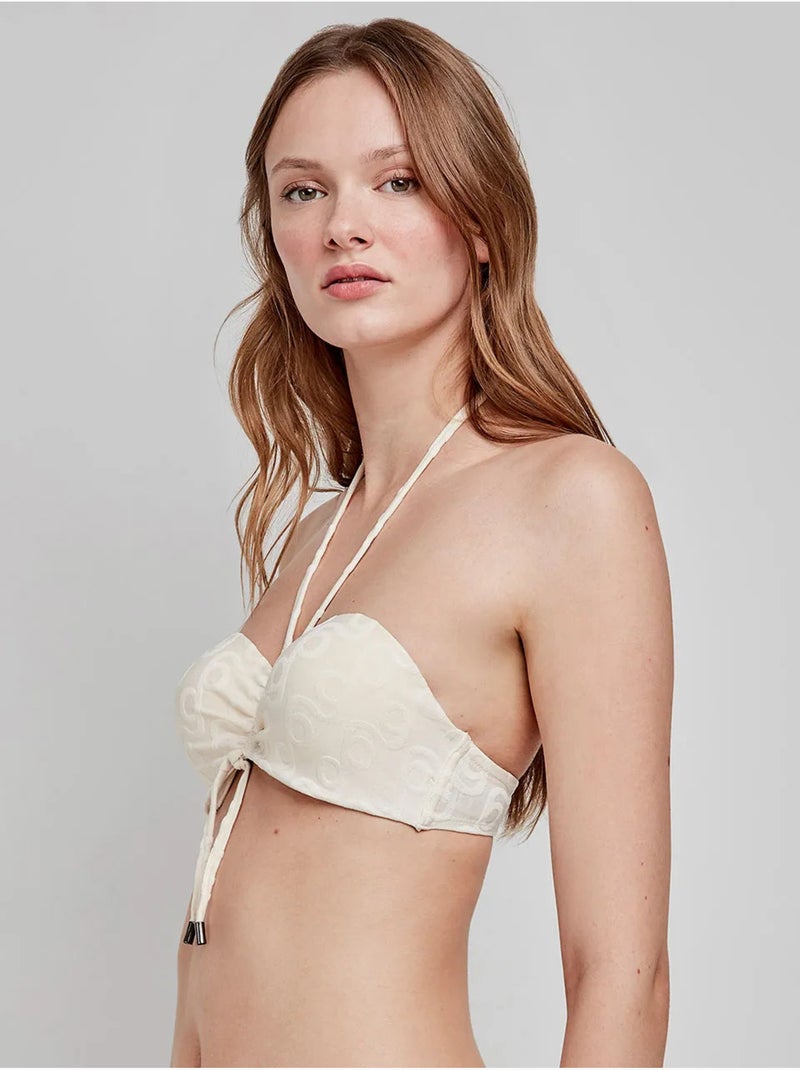 Afneembare bandeau bikini top Beige - Kiabi