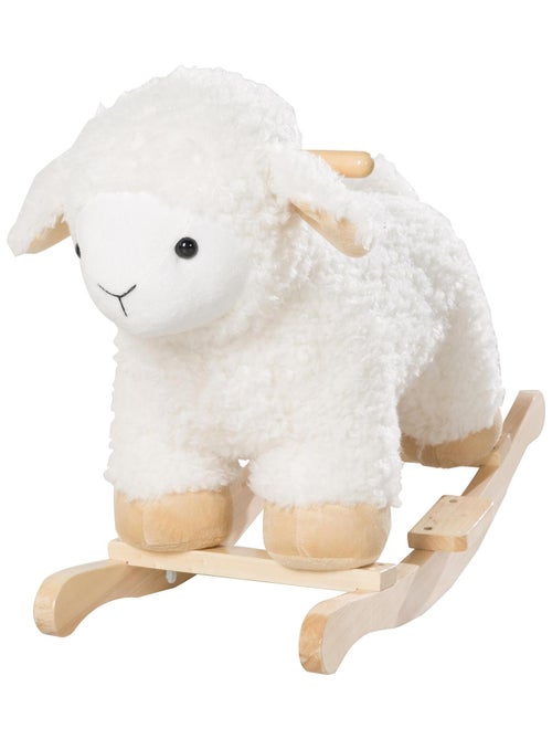 Agneau à bascule en bois massif et peluche - ROBA - Kiabi