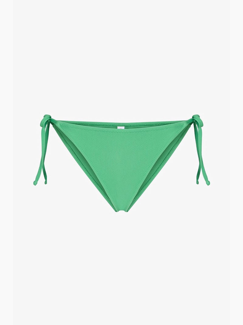 Aida bikinibroekje met middelhoge taille en structuur penti Muntgroen - Kiabi