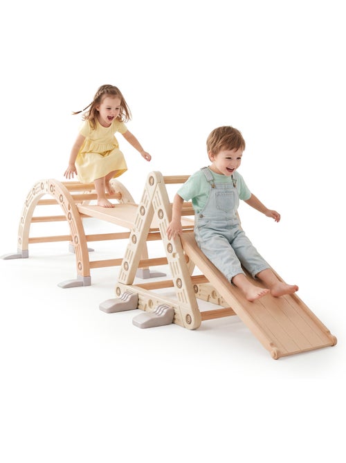 Aire de Jeux Évolutive 3 en 1 en PEHD Toboggan Escalade et Bascule Dim 110x44 cm - Kiabi Aire de Jeux Évolutive 3 en 1 en PEHD Toboggan Escalade et Bascule Dim 110x44 cm - Kiabi