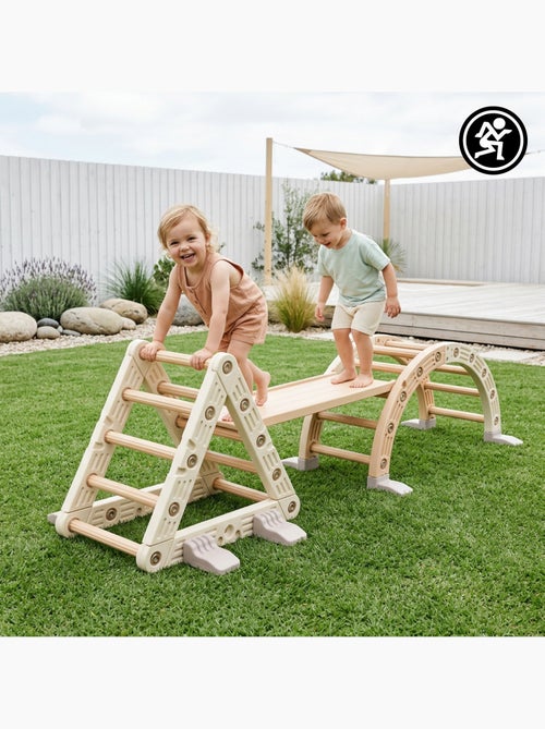 Aire de Jeux Évolutive 3 en 1 en PEHD Toboggan Escalade et Bascule Dim 110x44 cm - Kiabi Aire de Jeux Évolutive 3 en 1 en PEHD Toboggan Escalade et Bascule Dim 110x44 cm - Kiabi