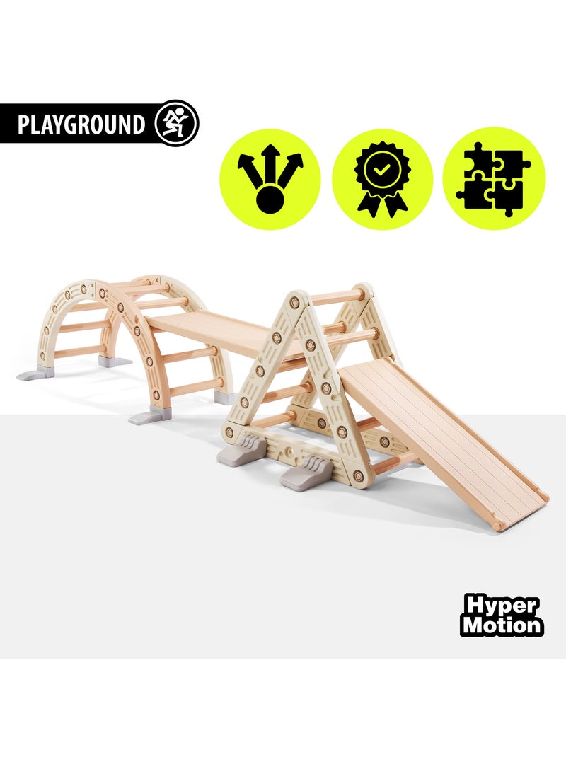 Aire de Jeux Évolutive 3 en 1 en PEHD Toboggan Escalade et Bascule Dim 110x44 cm N/A - Kiabi