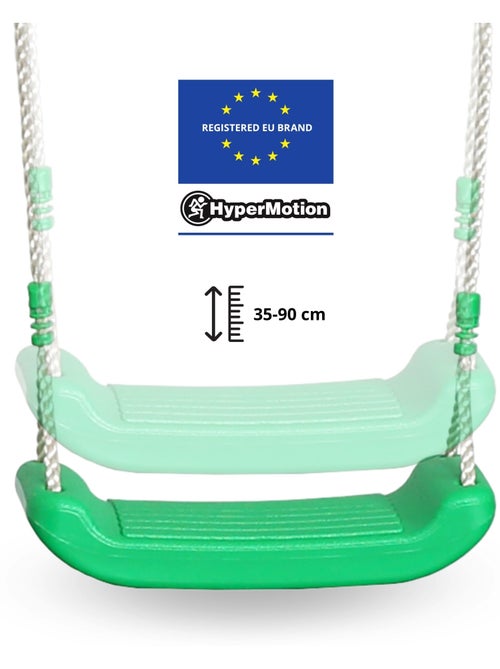 Aire de jeux jardin xxl hypermotion - portique acier 2 sièges, échelle & trapèze - Kiabi