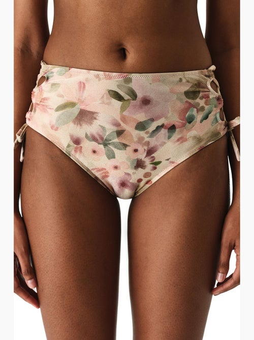 Aires fashion bikinibroekje met bloemen, glans en hoge taille penti - Kiabi Aires fashion bikinibroekje met bloemen, glans en hoge taille penti - Kiabi