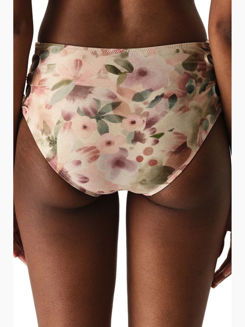 Aires fashion bikinibroekje met bloemen, glans en hoge taille penti - Kiabi Aires fashion bikinibroekje met bloemen, glans en hoge taille penti - Kiabi