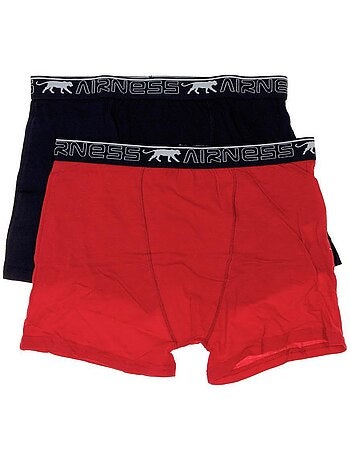 Airness boxershorts voor heren - zwart/rood (2-pack)