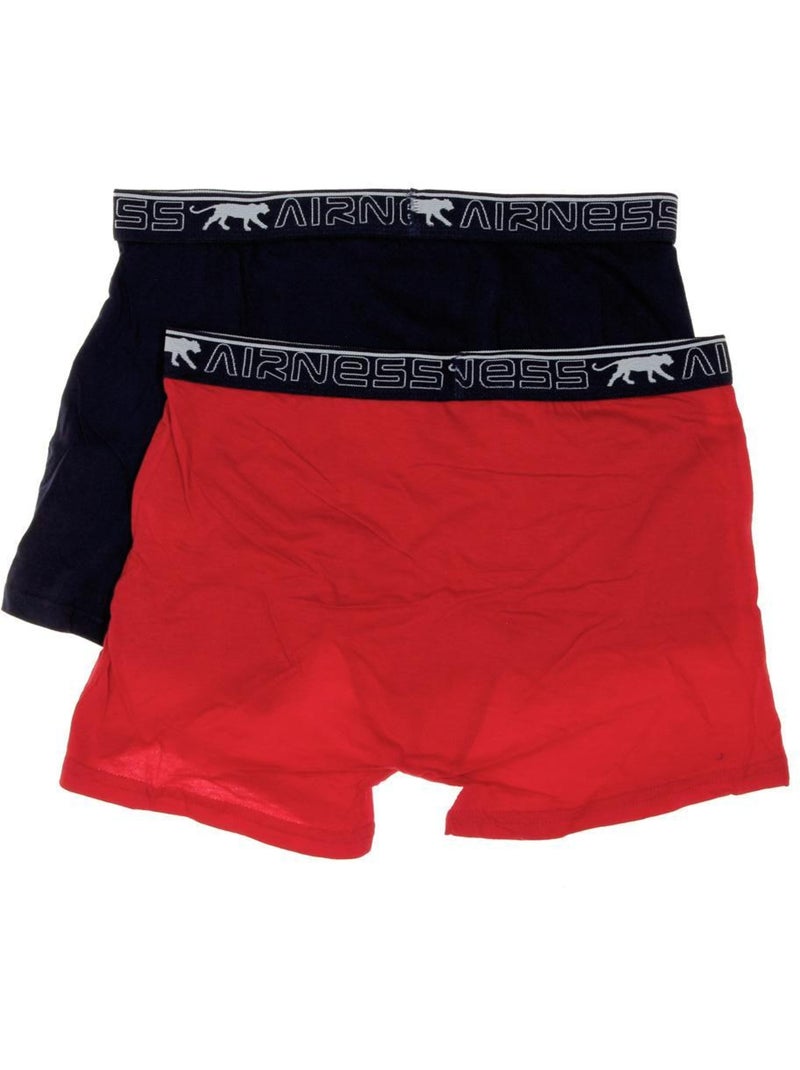 Airness boxershorts voor heren - zwart/rood (2-pack) Multicolor - Kiabi