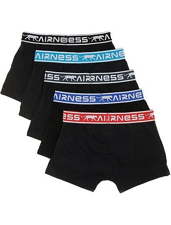 Airness Jongens Boxershorts Zwart - 5-Pack