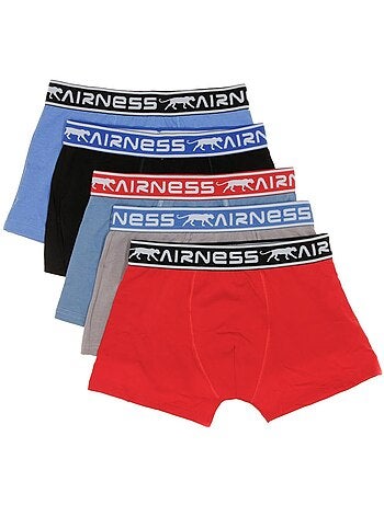 Airness jongensboxershorts, 5-pack, blauw/rood