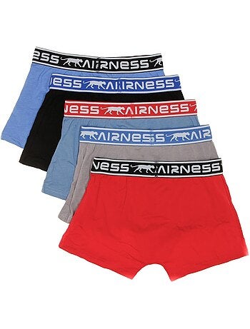 Airness jongensboxershorts, 5-pack, blauw/rood