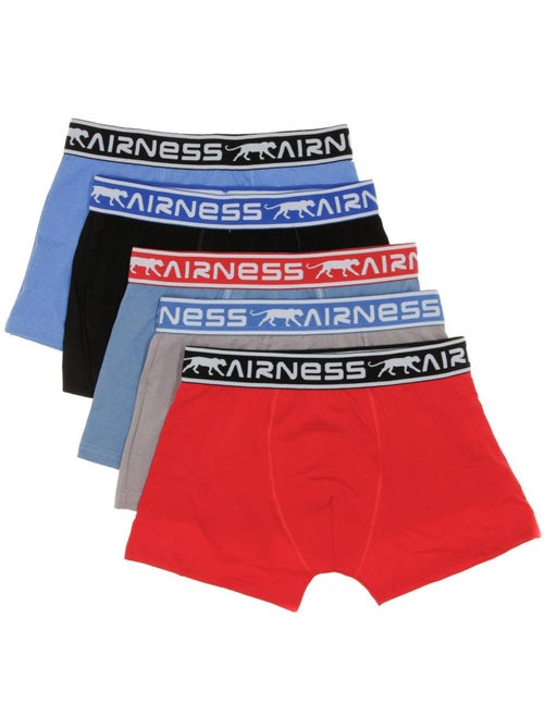 Airness jongensboxershorts, 5-pack, blauw/rood - Kiabi