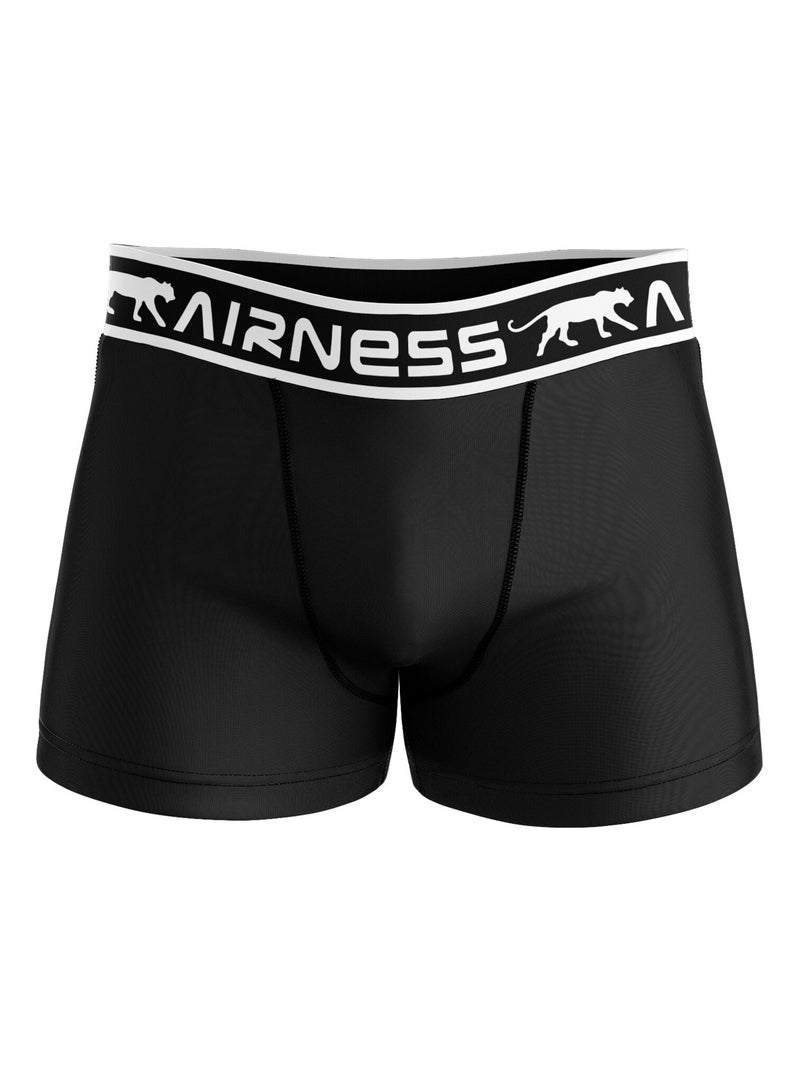 AIRNESS Lot de 5 boxers homme en coton ceintures colorées Starter Airness Noir - Kiabi