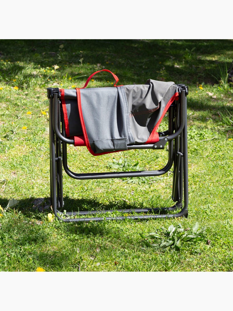 Aktive anti-kantel opklapbare campingstoel voor regisseurs met compact inklapmechanisme Grijs - Kiabi