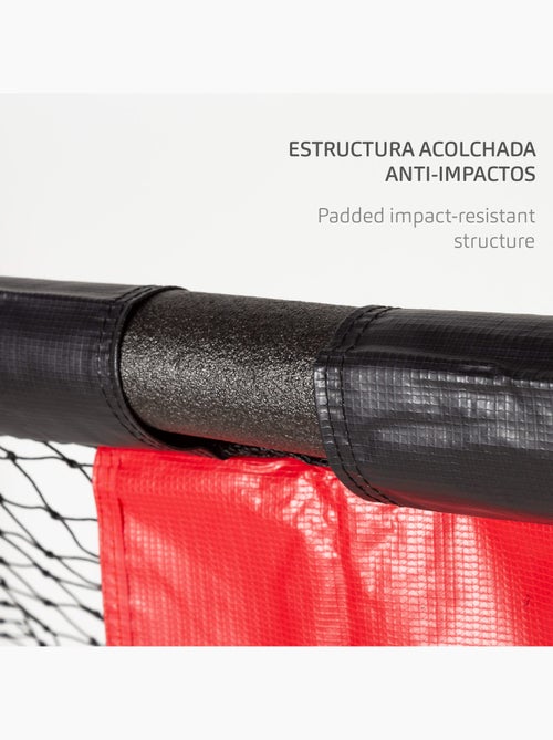 Aktive but de football 180x60x120 cm structure avec protection, filet et piquets - Kiabi