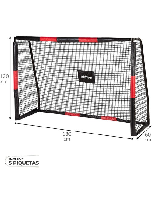 Aktive but de football 180x60x120 cm structure avec protection, filet et piquets - Kiabi