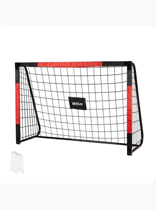 Aktive but de football en acier 180x60x120 cm avec filet robuste et 6 piquets - Kiabi