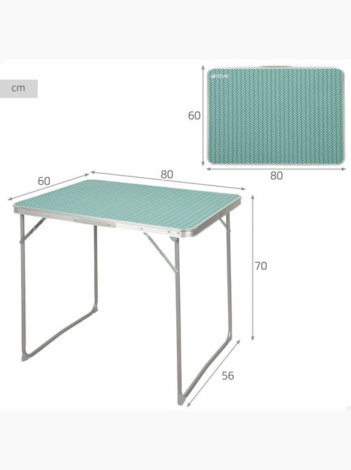Aktive camping table de camping pliante 80x60x70 cm - Kiabi
