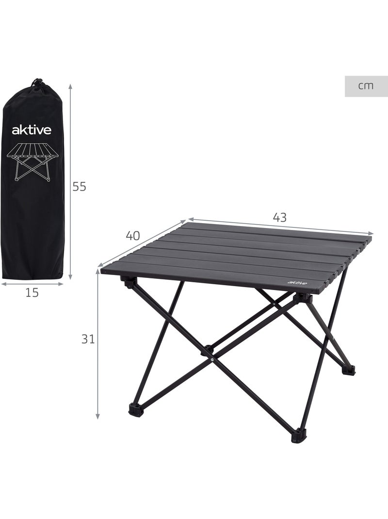 Aktive camping table de camping pliante avec mécanisme anti-basculement 43x40x31 cm Gris - Kiabi