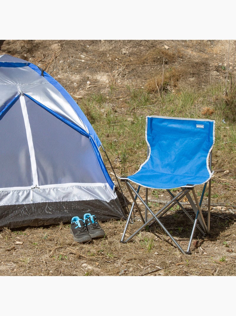 Aktive chaise de camping pliante 43x43x71 cm avec poignée de transport Bleu - Kiabi