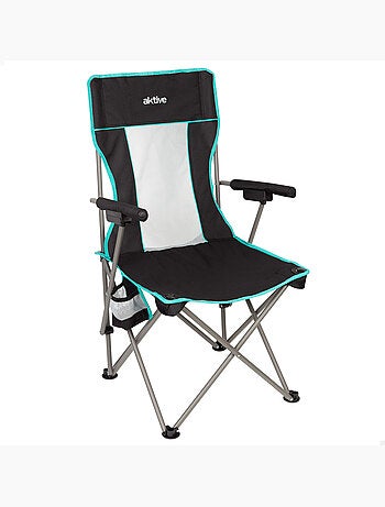 Aktive chaise de camping pliante 48x48x102 cm avec dossier en filet