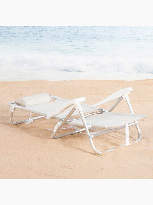 Aktive chaise de plage basse multiposition ibiza 47x49x82 cm - Kiabi