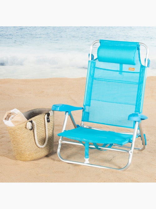 Aktive chaise de plage basse multipositions 47x49x82 cm - Kiabi