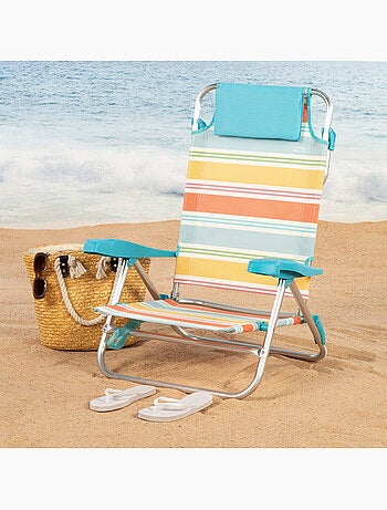 Aktive chaise de plage pliante 8 positions 50x48x80 cm
