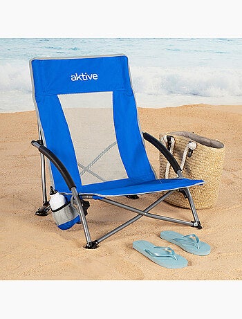 Aktive chaise de plage pliante en tissu