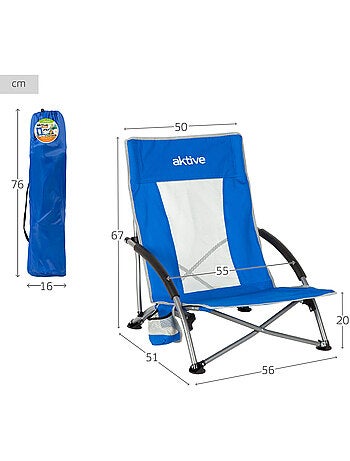Aktive chaise de plage pliante en tissu