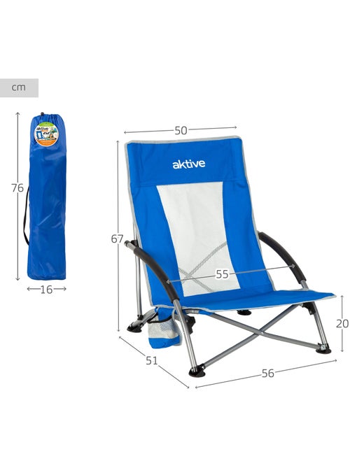 Aktive chaise de plage pliante en tissu - Kiabi