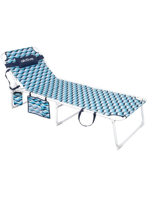 Aktive chaise longue de plage multi-positions 200x70x88 cm - Kiabi
